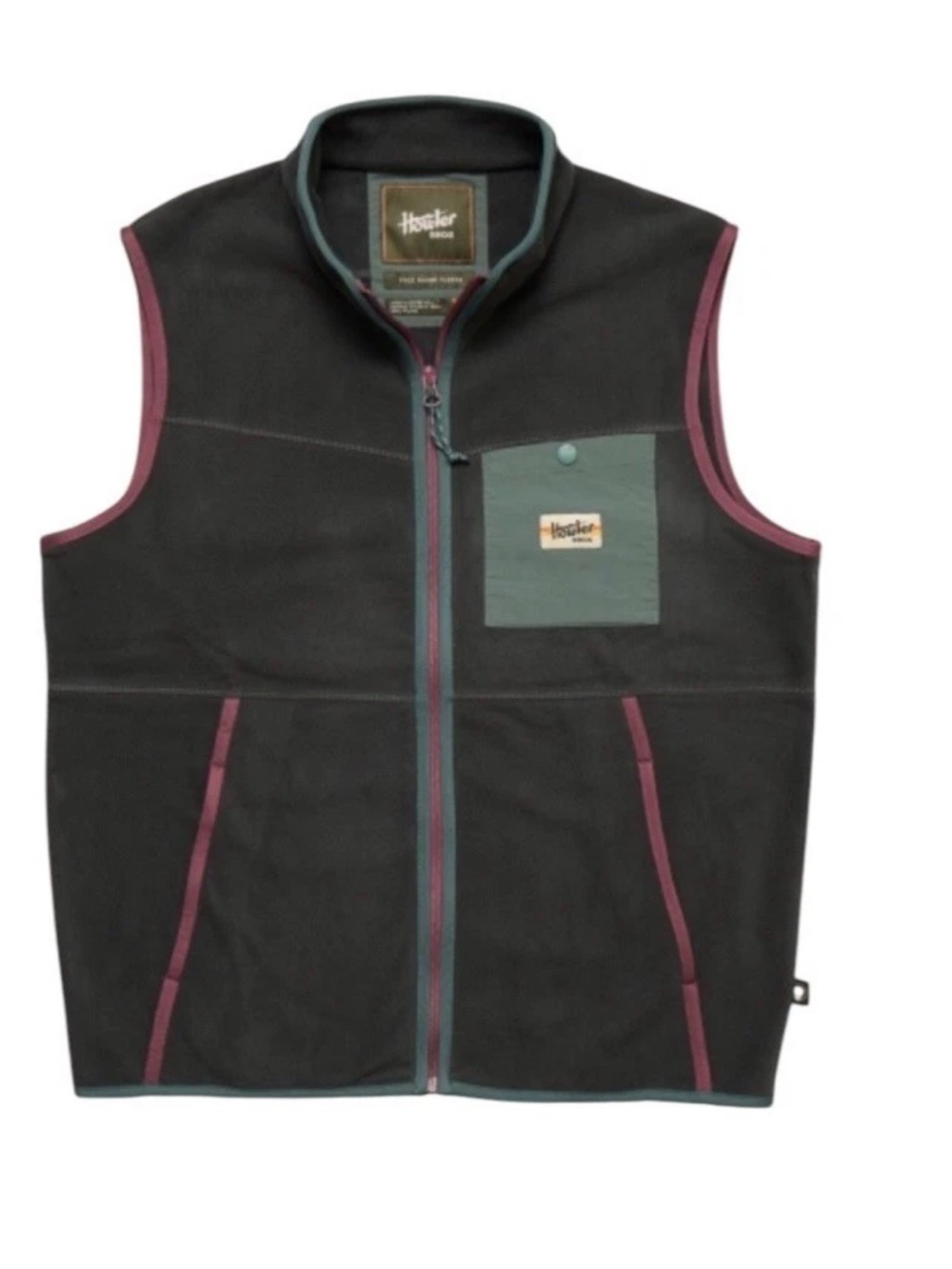 NWT Howler Bros Free Range Fleece Vest Size Small S Antique Black Full Zip